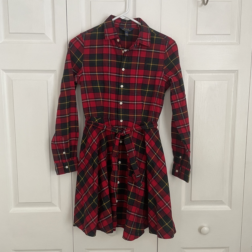 Plaid Tartan Long-sleeved Shirt Dress from Polo Ralph Lauren